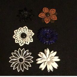 01 - Enamel Flowers Bundle All 8 Starting Bid