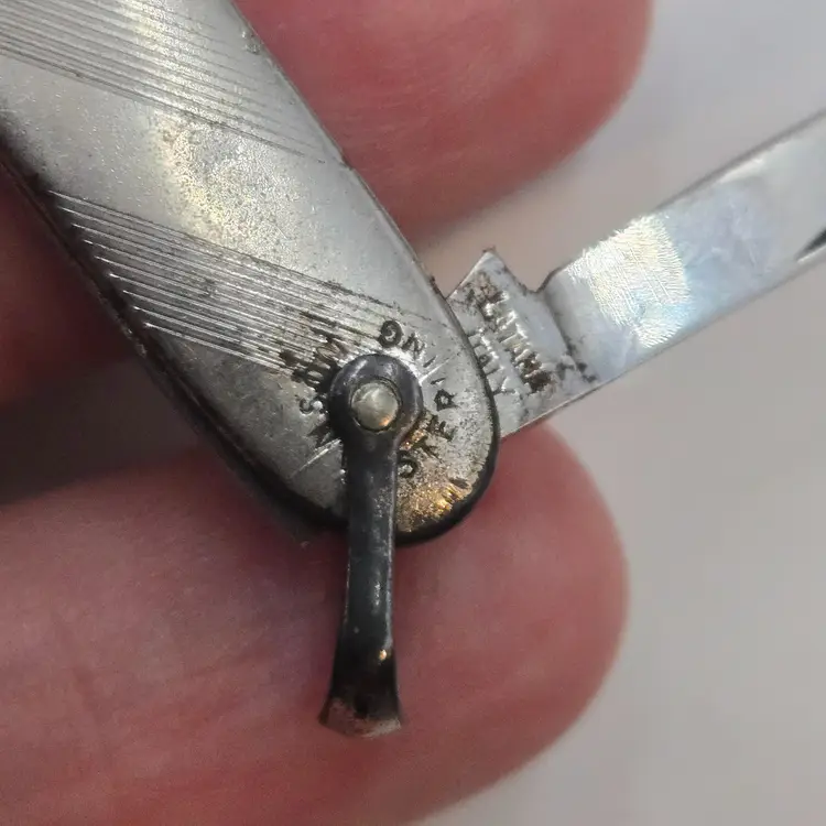 Vintage Latama Italy Italian Sterling Silver Folding Pocket Knife Screwdriver