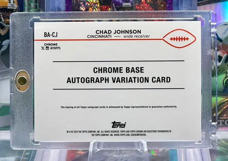 Chad Ochocinco Johnson 2024 Topps Chrome /25 AUTO Autograph Orange Ice Refractor Cincinnati Bengals