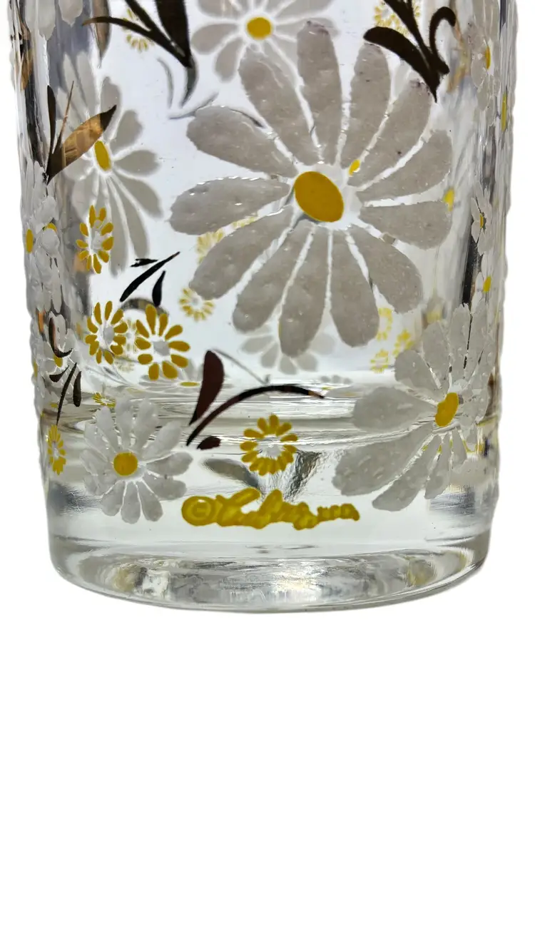 RARE Daisy Culver 1960s glassware set of 2