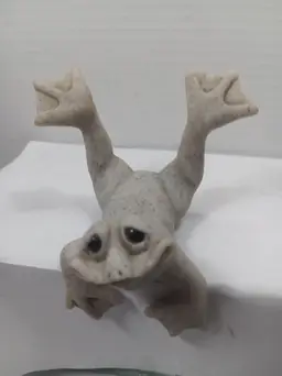 Upside-Down Frog Figurine