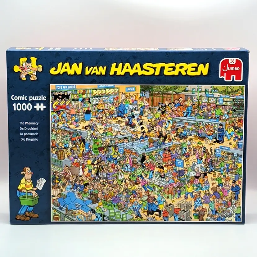 Jan Van Haasteren The Pharmacy 1000 Pc Puzzle 26.8"x 19.3" Complete