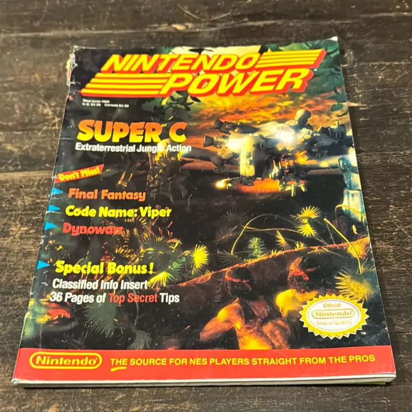Nintendo Power May/June 1990 Issue 12 With Rare Final Fantasy Poster