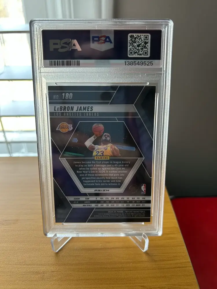 2024 Panini Mosaic Lebron James Mosaic Prizm PSA 9 No. 180
