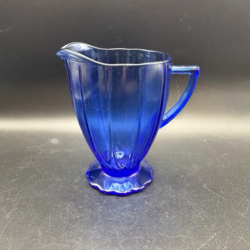 Vintage Cobalt Blue Newport Hazel-Atlas Creamer