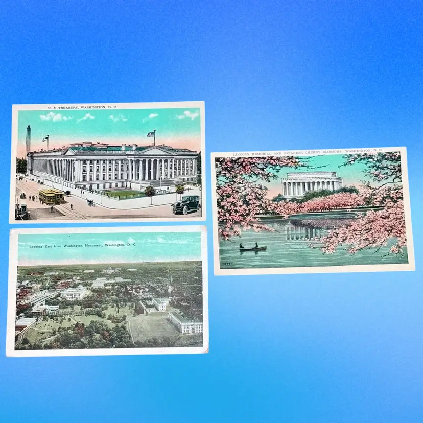 Lot/3 Vintage American Landmark Postcards