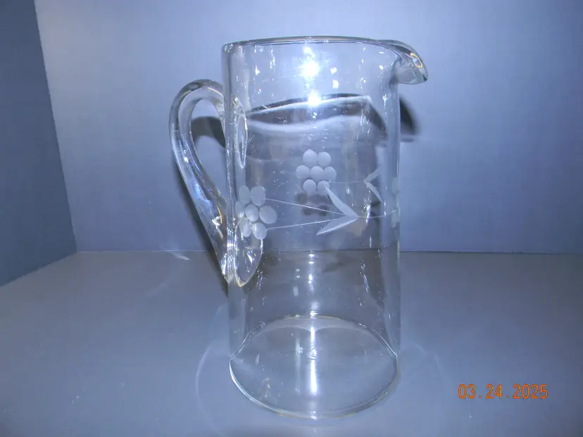 Tiffin-Franciscan Optic Glass Pitcher