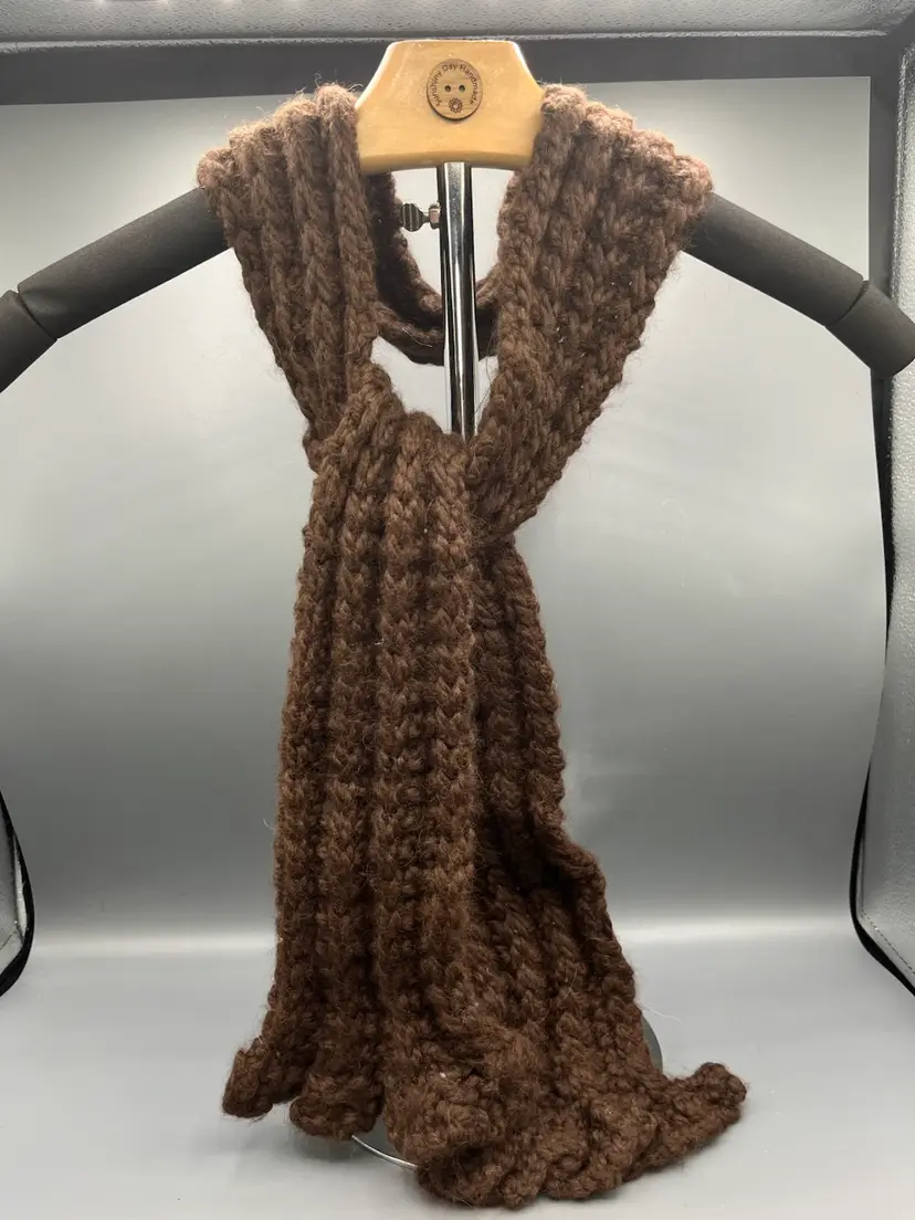 Made By Me Hand Knit Scarf Alpaca Wool