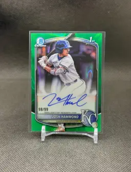Josh Hammond 2025 Bowman Draft Chrome 1st Bowman Green Lava Autograph /99