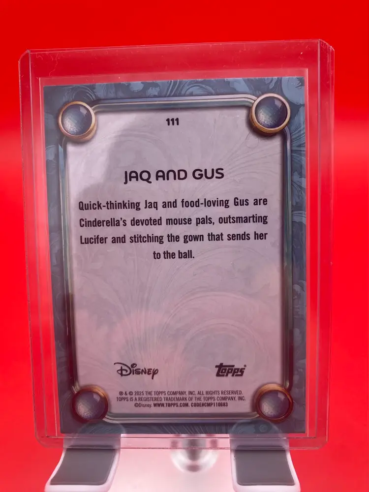 2025 Topps Disney Wonder Jaq and Gus Foil Trading Card #111 - Cinderella