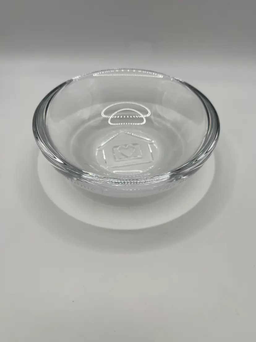 Orrefors Sweetie 5 1/2” Clear Round Glass Bowl Swedish Sweden Home Heart