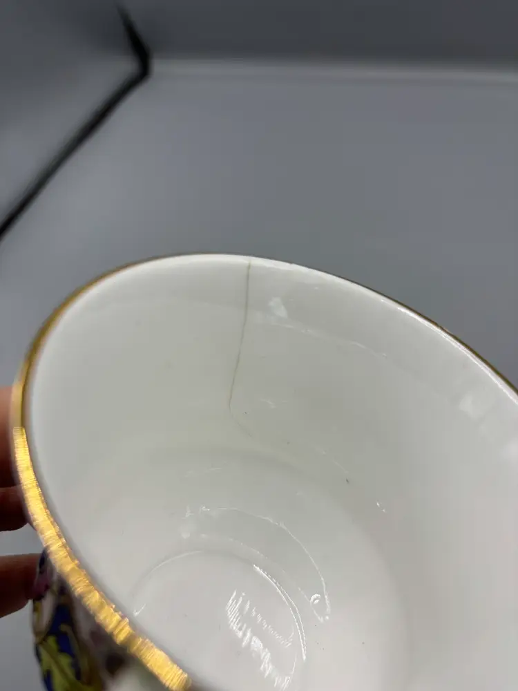 Vintage Staffordshire paisley cup & saucer