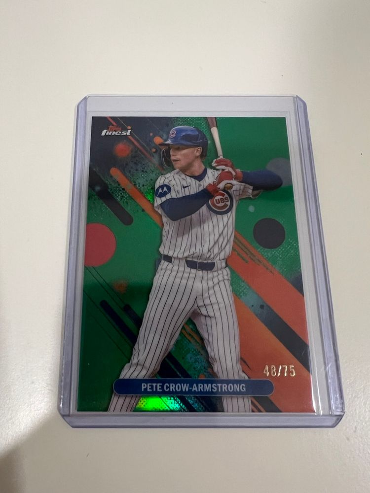 Pete Crow-Armstrong Finest Green Refractor /75 Chicago Cubs