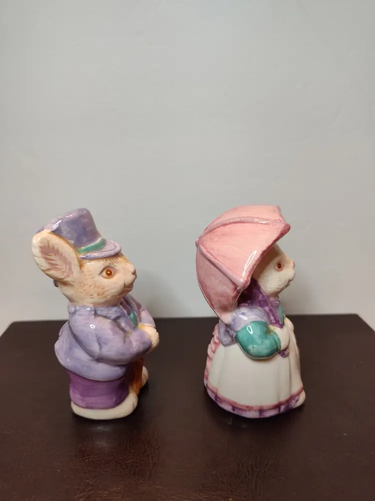 High Society Mr. & Mrs. Bunny Salt & Pepper Shakers