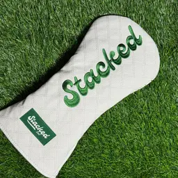 Limited Edition Stacked Golf Driver Headcover White/Green