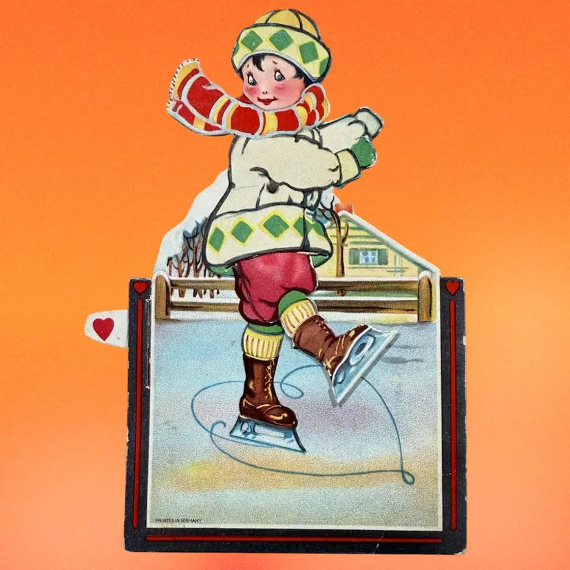 Valentine - Mechanical - Ice Skater - AS IS - Germany - Signed