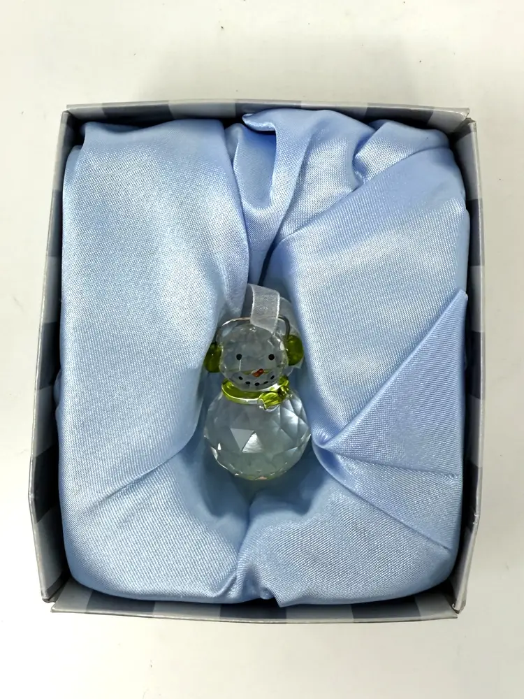 Dept 56 Crystal Snowman Ornament – 2004 Crystallines Holiday Decor in Box