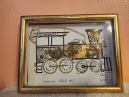 Signed Kersh Of London Clock collage 6 1/2" x 8 1/2"