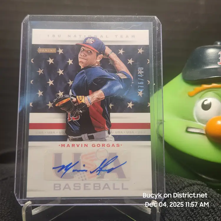 2013 Team USA Auto - Marvin Gorgas Seattle Mariners 476/499