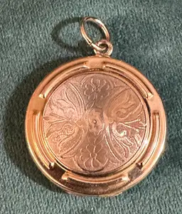 Bliss Bros Co 10k Gold Filled Etched Locket