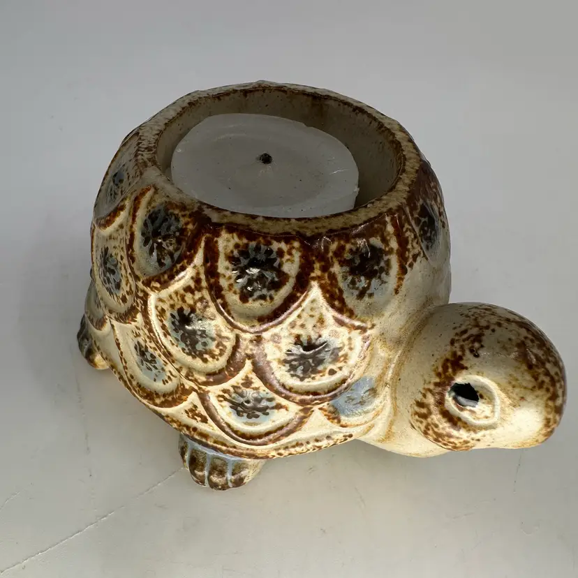 Pottery Turtle Votive Holder
