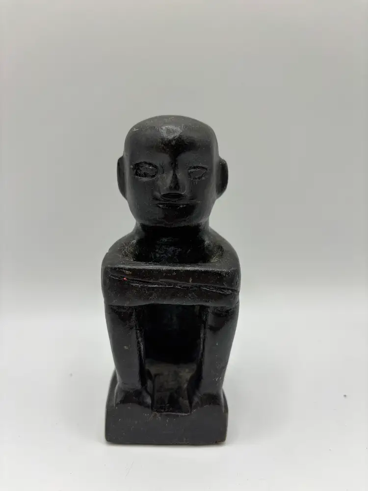 Vtg Hand Carved African Ebony & bulul figurines Set of 5 total