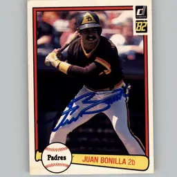 Juan Bonilla Signed San Diego Padres 1982 Donruss Baseball Card #220