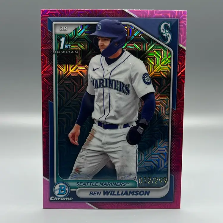 2024 Bowman Chrome Mega Ben Williamson Mojo Refractor #NDC-67 /299 Seattle Mariners