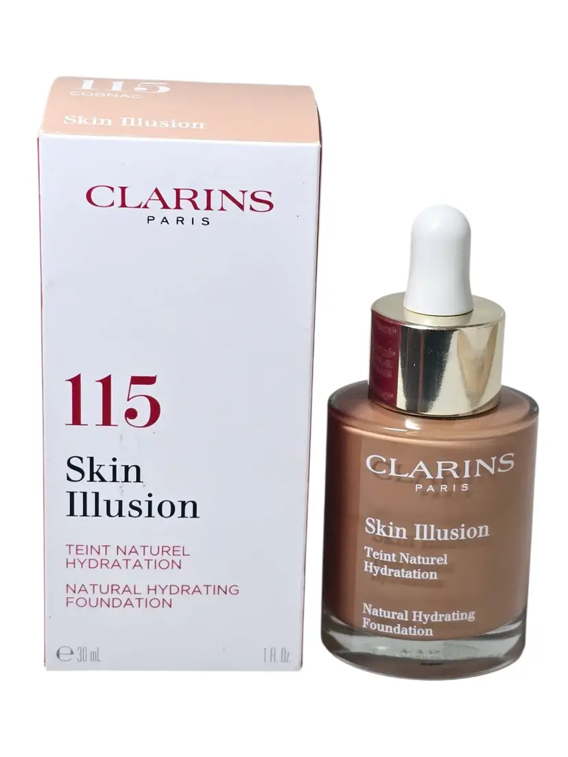 CLARINS Skin Illusion Natural Hydrating Foundation SPF 15 (Shade 115) NIB