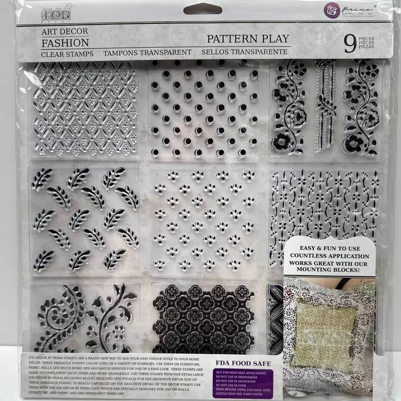 Rare Hard to find – Iron Orchid Designs 1st Generation Pattern Play 
Clear Stamps™