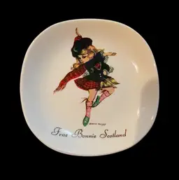 Vintage Brownie Downing Ceramics FRAE BONNIE SCOTLAND Small Trinket Dish