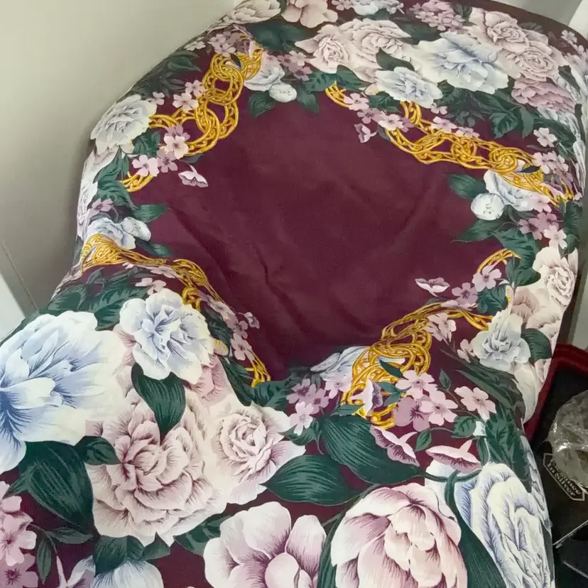 Gorgeous Vintage Speciality House Silk Scarf ~33” Square