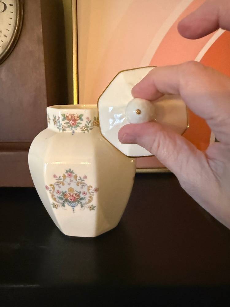 Vintage Royal Doulton Juliet Ginger Jar: English Bone China Floral Lidded Jar