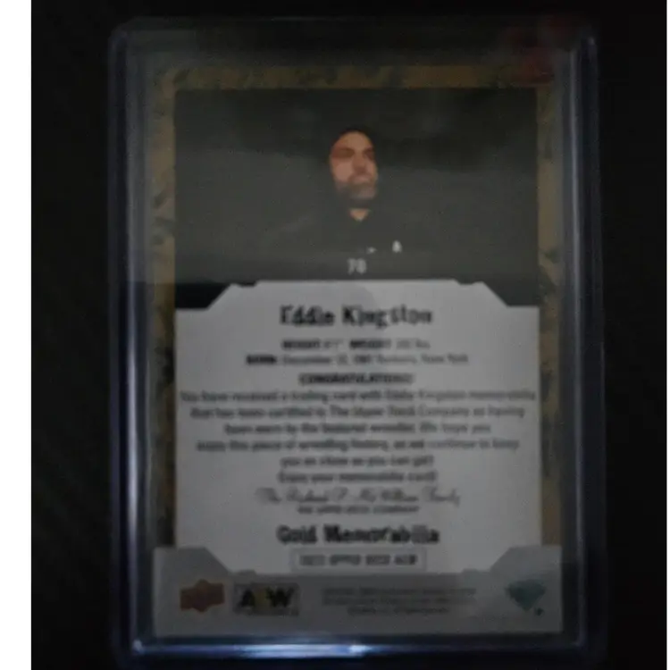 Eddie Kingston Gold Memorabilia AEW 2023