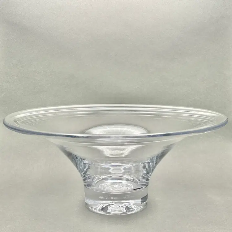 Vintage Simon Pearce “Hanover” Handcrafted Flared Clear Glass Centerpiece Bowl