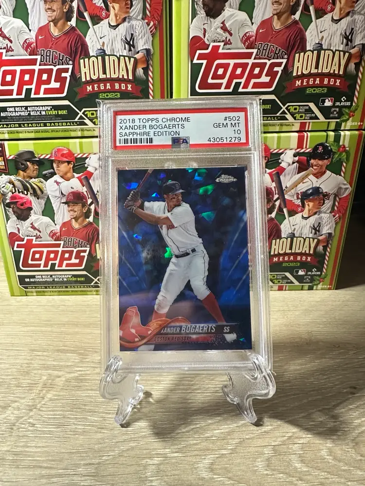 2018 Tops Chrome Xander Bogaerts Sapphire Edition PSA 10