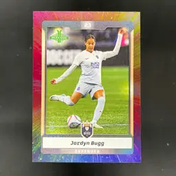 Jordyn Bugg 2025 Parkside NWSL Vol 1 Rainbow Shimmer /10 Soccer Card
