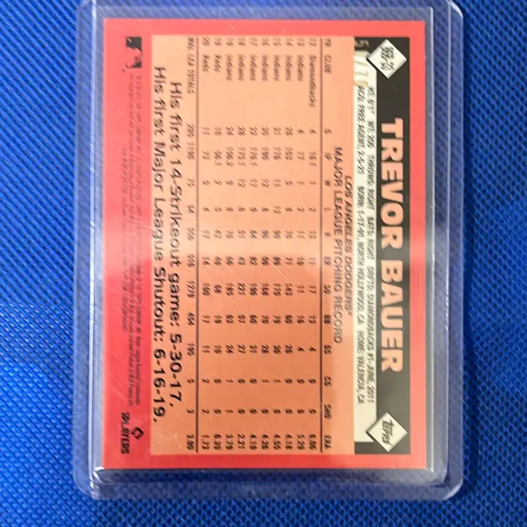 2021 Topps 35th Anniversary Trevor Bauer 86B-36 Logo Boarder 50/70