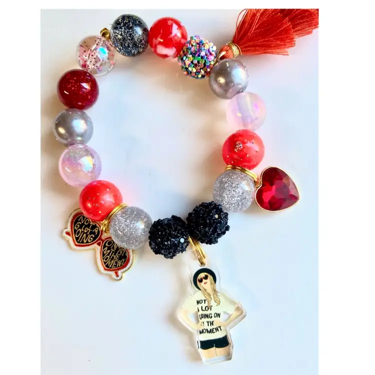 Swiftie RED Charm Bracelet Adult