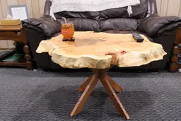 Live Edge Maple Circular Coffee Table