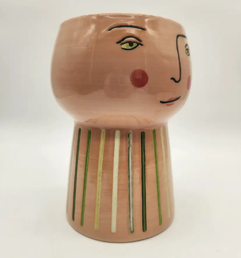 NWOB Cool Large Abstract Modern Face Planter Drainage Hole With Stopper