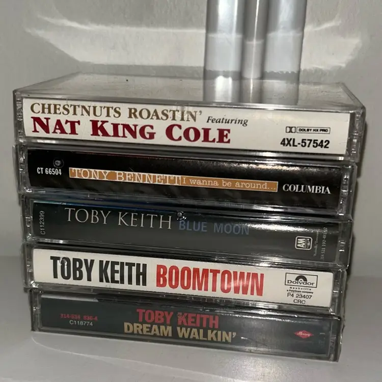 Lot of 5 cassette tapes, sealed, see description and pictures
