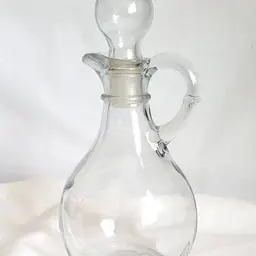 Clear Glass Cruet with Stopper – 7 in. Tall