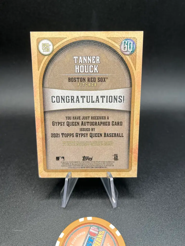 Tanner Houck RC Auto 2021 Topps Gypsy Queen Boston Redsox