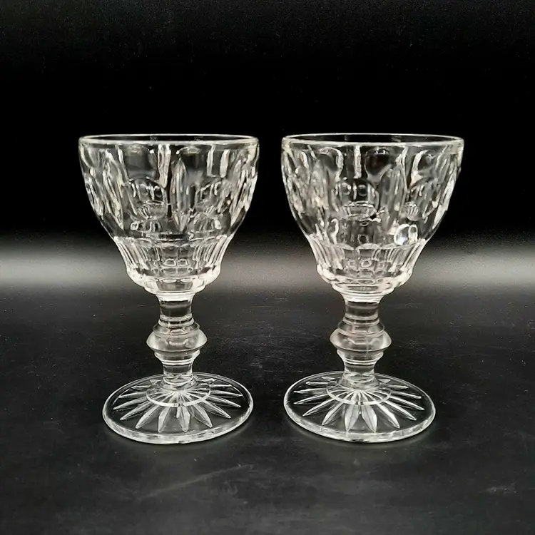 Vintage Cordial Liqueur Glasses Set Of 2