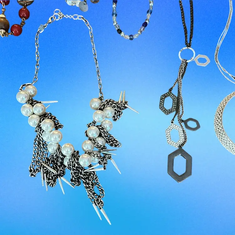 #1 Assorted jewelry, necklaces, and bracelets some signed