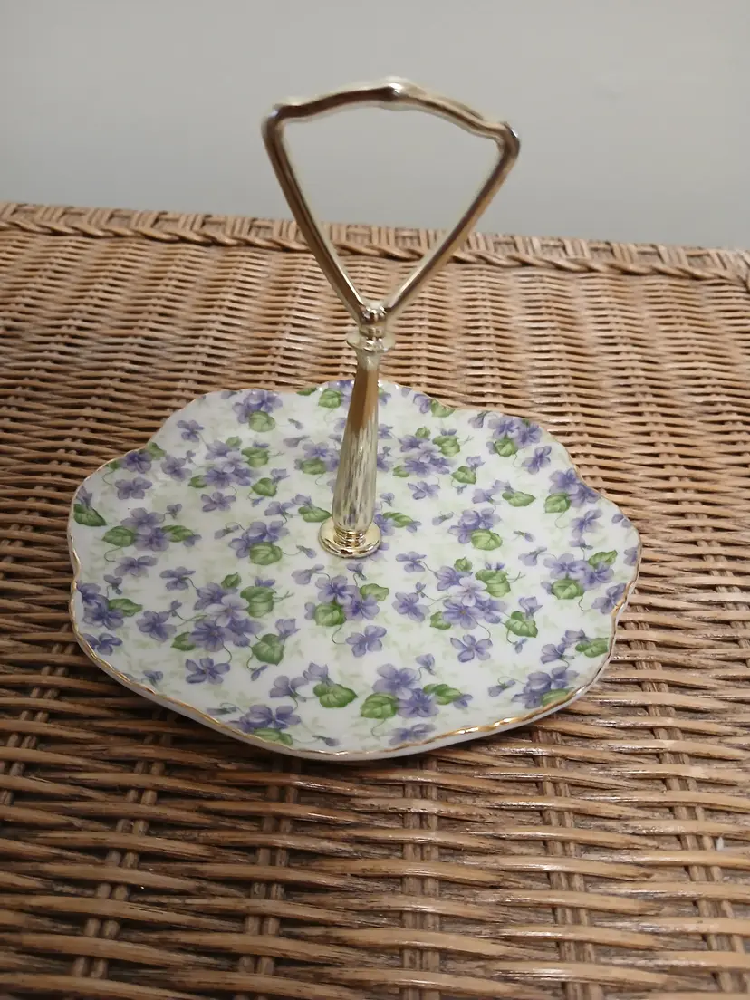 Vintage Japan Lefton Floral Serving Tray