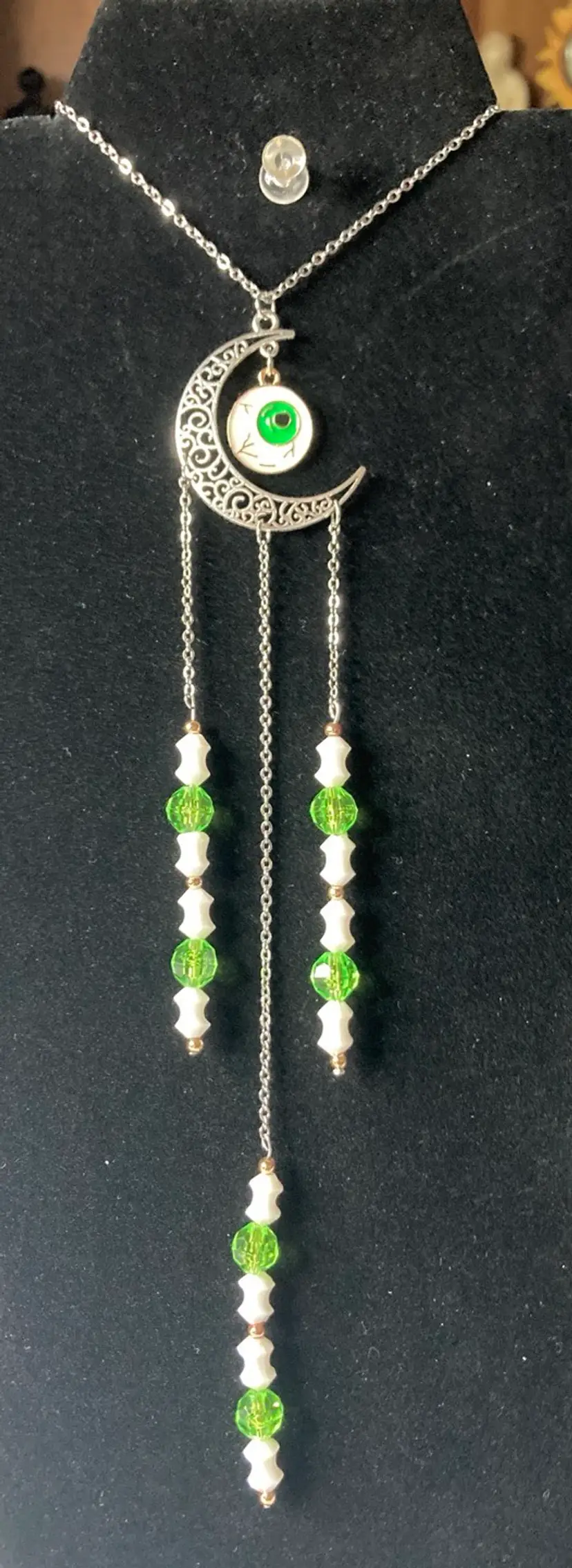 Bloodshot Eyeball And Bones Hand Sun Catcher! 12” Long! UV Reactive!
