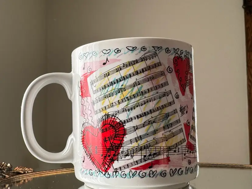 Vintage Russ Berrie & Co Ceramic Heart Mug