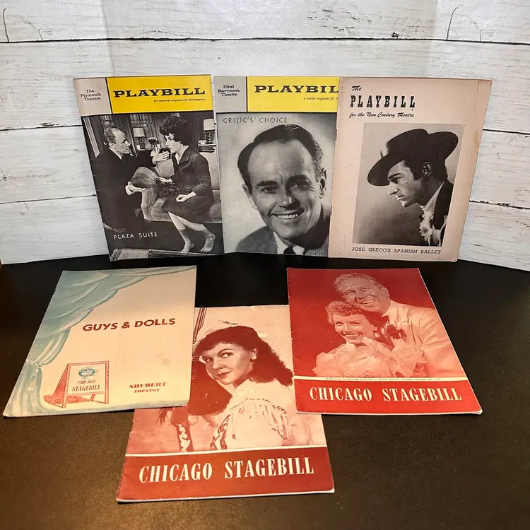 Lot of 16 Vintage Playbill & Stagebill Theater Programs 1950s 1960s Celebrity Names